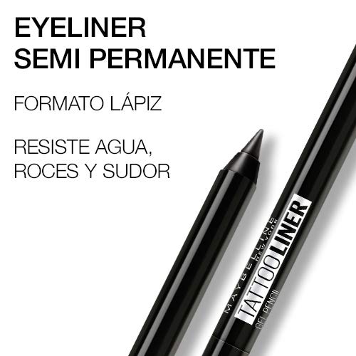 Maybelline New York - Tattoo Liner, Lápiz de Ojos Verde Semi-Permanente, Tono 932 Intense Green