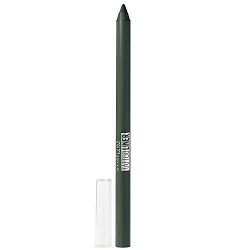 Maybelline New York - Tattoo Liner, Lápiz de Ojos Verde Semi-Permanente, Tono 932 Intense Green