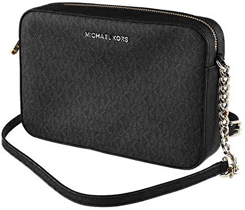 Michael Kors Jet Set - Bolso bandolera para mujer, Negro (Negro), Large