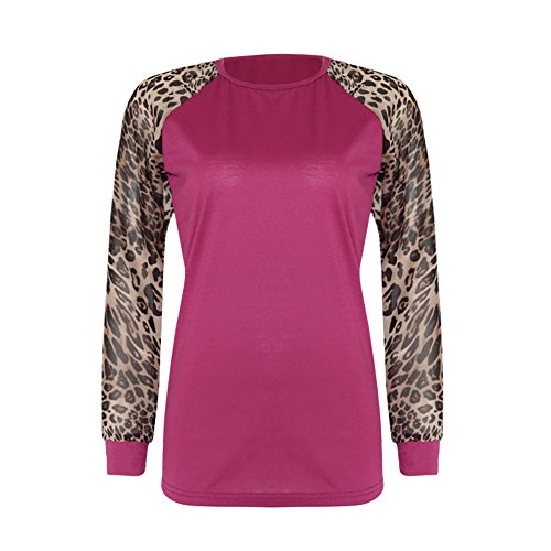 Moda Blusas para Mujer Casual O Cuello Leopardo Sudaderas Ropa en Oferta Camisetas Manga Larga Tops de Fiesta Camiseta Invierno de Mujer otoño riou