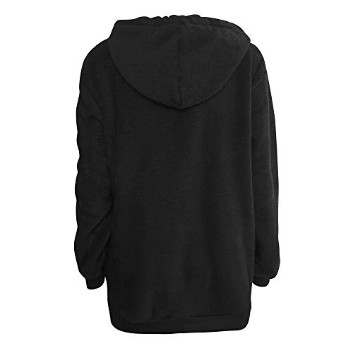 Mujer Caliente y Esponjoso Tops Chaqueta Suéter Abrigo Jersey Mujer Otoño-Invierno Talla Grande Hoodie Sudadera con Capucha riou