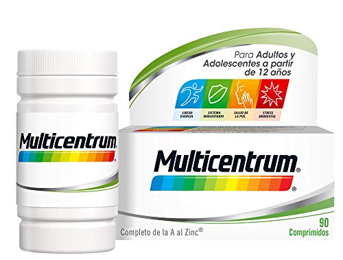 Multicentrum, Complemento Alimenticio con 13 Vitaminas y 11 Minerales, para Adultos y Adolescentes a partir de 12 años - 90 Comprimidos