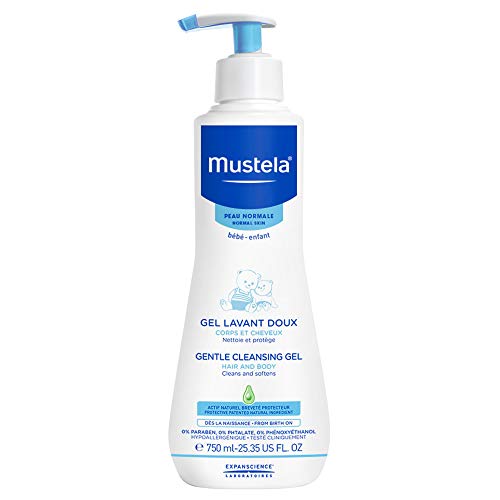 Mustela - Gel dermolimpiador lavante sin jabón cabello y cuerpo, 750 ml