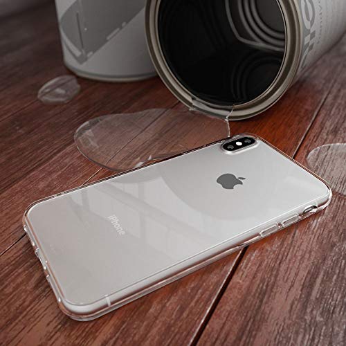 NALIA Funda Compatible con iPhone X XS, Ultra-Fina Protectora Movil Carcasa Transparente Silicona Gel Bumper Estuche, Goma Cubierta Delgado Clear Smart-Phone Cover Flexible Case, Color:Transparente