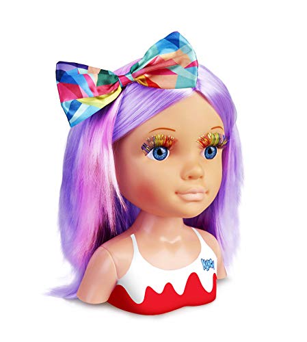 Nancy - Un Día de Secretos de Belleza Violeta, Busto de Peluquería y Maquillaje para Niños y Niñas a Partir de 3 Años, Multicolor, (Famosa 700015133)