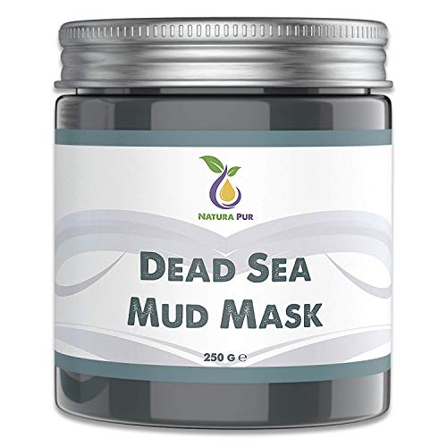 NATURA PUR Mascarilla Facial de Barro del Mar Muerto 250g - Para Acné, Puntos Negros y Espinillas - Cuidado Antienvejecimiento para Pieles Secas y con Impurezas