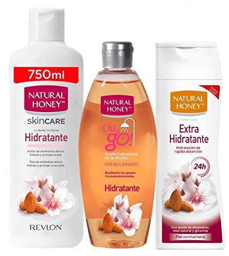 Natural Honey Loción Corporal Elixir de Juventud con Aceite de Almendras, Miel y Aloe Vera 330ml