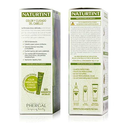 Naturtint Coloración 7N Rubio Avellana, 100% Cobertura de canas y Hidratación, Ingredientes Vegetales y Aceites 100% Biobotánicos, Color Natural y Duradero, Sin Amoniaco, Pack de 3.