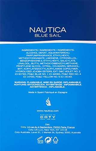 Náutica Blue Sail Eau de Toilette para Hombre - 100 ml.