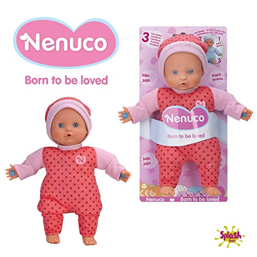 Nenuco - Muñeco Blandito 3 Funciones, hace sonidos de bebé, para niños a partir de 10 meses (Famosa 700014881) , color/modelo surtido