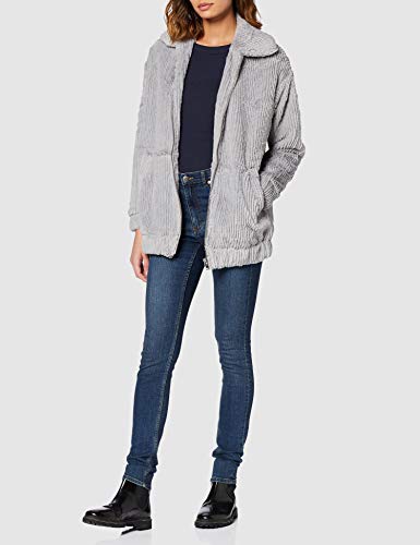 New Look T Cut Faux Fur Bomber Chaqueta, Gris (Light Grey 2), 38 para Mujer