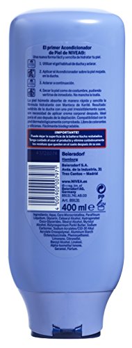 NIVEA Bajo la Ducha Smooth Milk (1 x 400 ml), leche corporal para la ducha, body milk hidratante con manteca de karité para el cuidado de la piel seca y normal