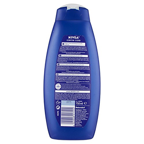 NIVEA Creme Care Gel de Ducha (1 x 750 ml), gel hidratante corporal con la fragancia de NIVEA Creme, gel para ducha cremoso para tener una piel suave