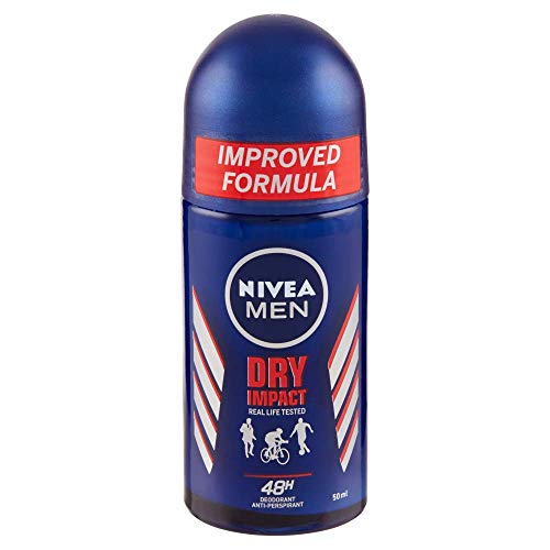 Nivea Dry Impact Men Desodorante Roll-On, 6 paquetes de 50 ml