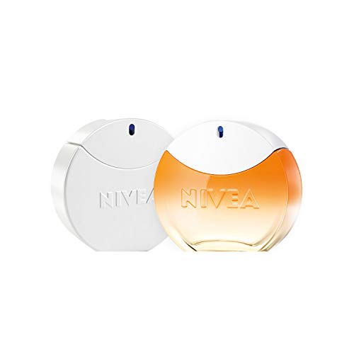 NIVEA Eau de Toilette Fragancias de mujer, 2 x 30 ml, set de perfumes con NIVEA SUN EdT con el aroma original del protector solar de NIVEA y NIVEA EdT con la inconfundible fragancia de NIVEA Creme