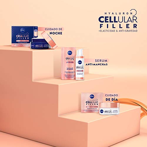 NIVEA Hyaluron Cellular Filler + Elasticidad & Antigravedad Cuidado de Noche (1 x 50 ml), crema facial de noche, crema antiarrugas con ácido hialurónico, crema antiedad