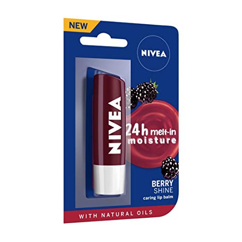 Nivea Lip Care Fruity Shine, Blackberry, 4.8g(Ship from India)