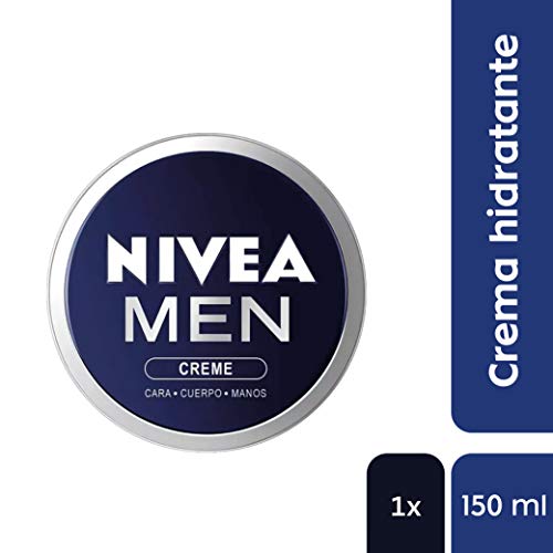 NIVEA MEN Creme (1 x 150 ml), crema para hombres, crema para cara, cuerpo y manos, crema multiusos hidratante para el cuidado de la piel masculina