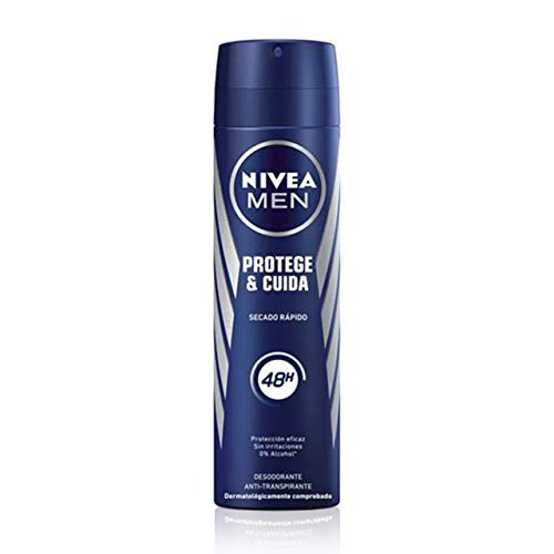 Nivea Men Protege Cuida Spray, desodorante para hombre con máxima protección 48 horas, spray antitranspirante de cuidado masculino, 0% alcohol, 1 x 200 ml