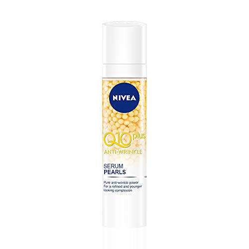 NIVEA Q10 Power Serum Perlas Antiarrugas + Firmeza (1 x 40 ml), sérum facial antiarrugas con creatina, ácido hialurónico y coenzima Q10, sérum reafirmante