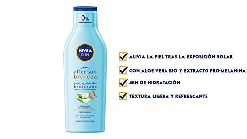 NIVEA SUN After Sun Loción Prolongadora del Bronceado (1 x 200 ml), loción hidratante con extracto natural promelanina para un bronceado solar duradero