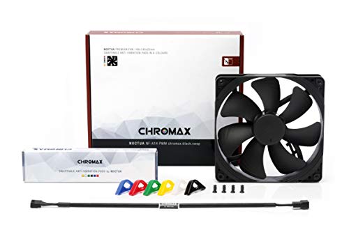 Noctua NF-A14 PWM chromax.black.swap, Ventilador Silencioso de Gran Calidad, 4 Pines (140mm, Negro)