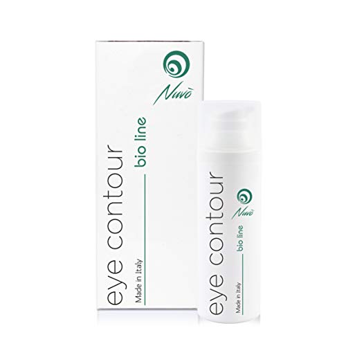 Nuvo' Baba de Caracol Crema Contorno de ojos Efecto Anti-fatiga Hidratante Antiedad Antiarrugas Orgánica Certificada Maxi 30ml para Bolsas y ojeras.100% made in italy