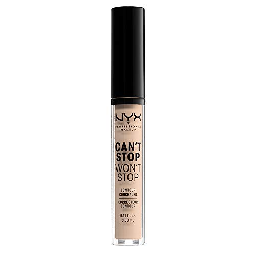 Nyx Professional Makeup Corrector No Comedogénico, Waterproof Y De Larga Duración Can'T Stop Won'T Stop 24H 24H Tono 2 Alabaster Para Pieles Claras