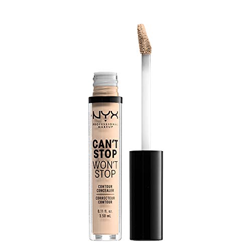 Nyx Professional Makeup Corrector No Comedogénico, Waterproof Y De Larga Duración Can'T Stop Won'T Stop 24H Tono 4 Light Ivory Para Pieles Claras