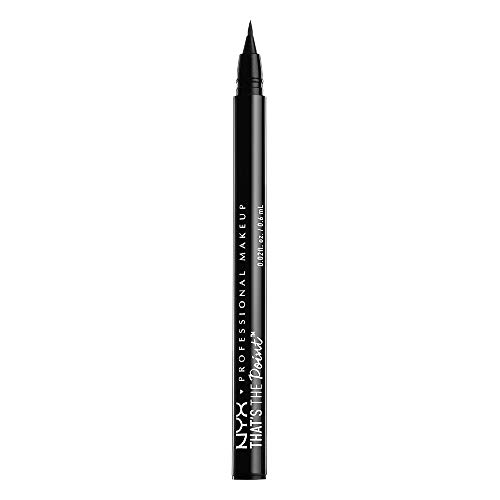 NYX Professional Makeup Eyeliner líquido That's The Point Eyeliner Punta 7 fina y ultra rígida Hella Fine color Negro