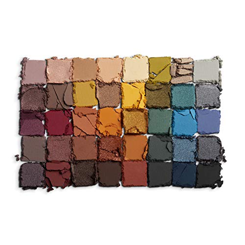 NYX Professional Makeup Paleta de sombra de ojos Swear By It Eye Shadow Palette, Tonos fríos y cálidos, Acabado mate, satinado y metalizado, 40 Colores