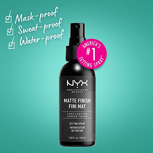 NYX Professional Makeup Spray fijador Makeup Setting Spray, Larga duración, Ligero, Fórmula vegana, Acabado Matte, 60 ml