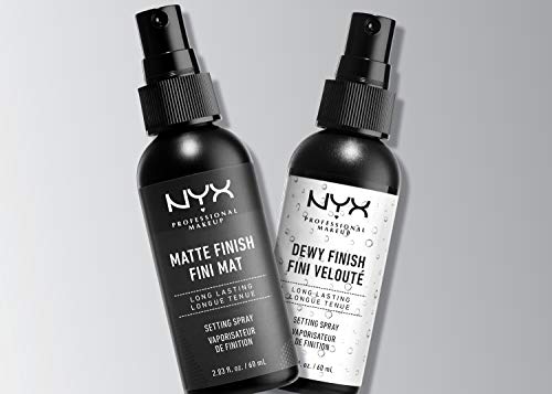 NYX Professional Makeup Spray fijador Makeup Setting Spray, Larga duración, Ligero, Fórmula vegana, Acabado Matte, Pack doble, 60 ml