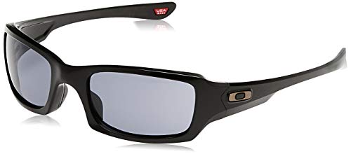 Oakley - Gafas de sol Rectangulares OO9238-04 para hombre, Polished Black/Grey (S3)