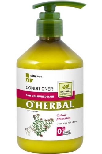 O'Herbal Acondicionador Cabello/Pelo Teñido Natural Ecológico Hidratante Sin Sulfatos Ni Siliconas Con Extracto De Tomillo O'Herbal 500Ml 500 ml