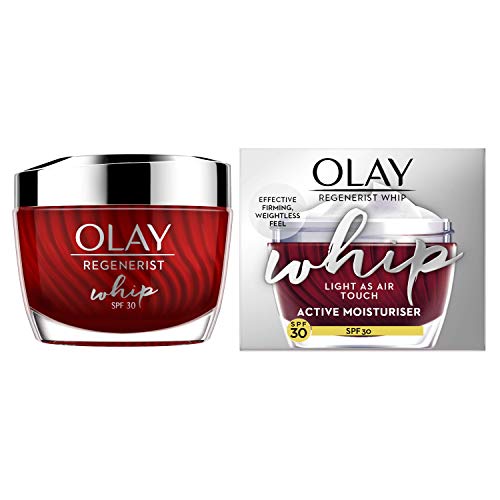 Olay Regenerist Whip Light as Air Anti-Envejecimiento Hidratante para una piel más firme con SPF30, Ácido Hialurónico, 50 ml