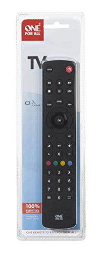 One For All URC1210 - Control remoto universal para todo tipo de TVs, Negro