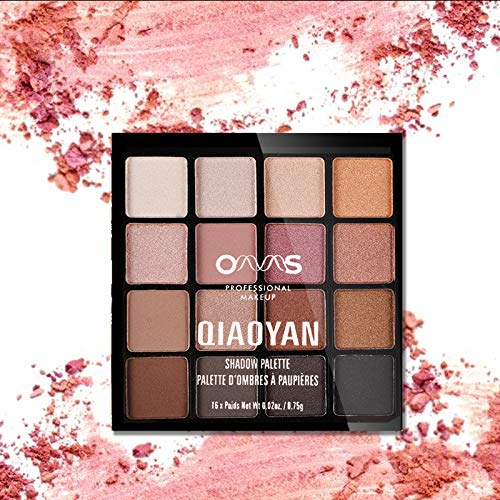 Onlyoily Paleta De Sombras De Ojos Profesionales - Paleta Maquillaje - Altamente Pigmentados 16 Colores Brillantes y Mate