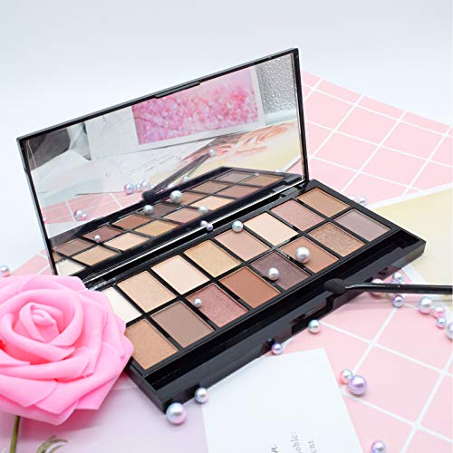 Onlyoily Paleta De Sombras De Ojos Profesionales - Paleta Maquillaje - Altamente Pigmentados 16 Colores Brillantes y Mate