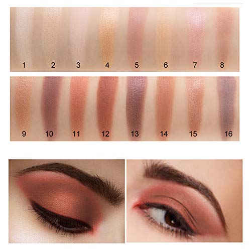 Onlyoily Paleta De Sombras De Ojos Profesionales - Paleta Maquillaje - Altamente Pigmentados 16 Colores Brillantes y Mate