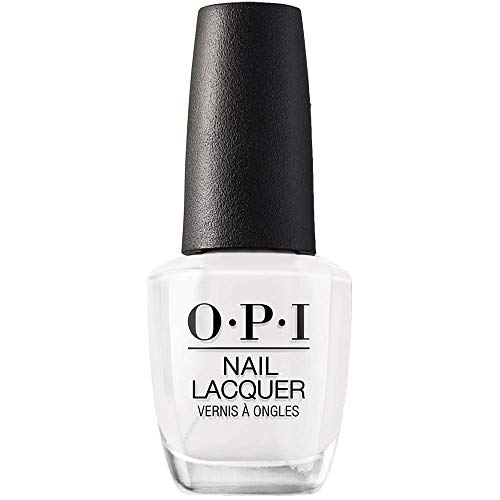 OPI Nail Laquer - Esmalte Uñas Duración de Hasta 7 Días, Efecto Manicura Profesional, 'Alpine Snow' Blanco - 15 ml