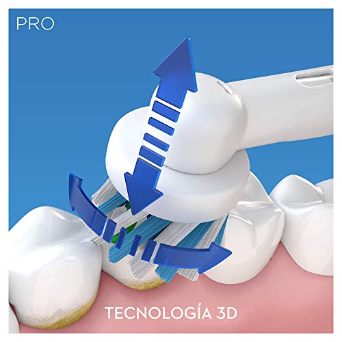 Oral-B PRO 2 2000N CrossAction - Cepillo Eléctrico Recargable con Tecnología de Braun, 1 Mango, 2 Modos Incluyendo Cuidado de Las Encías Y 1 Cabezal de Recambio