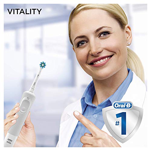 Oral-B Vitality 100 Cepillo Eléctrico Recargable con Tecnología de Braun, 1 Mango Blanco, 1 Cabezal