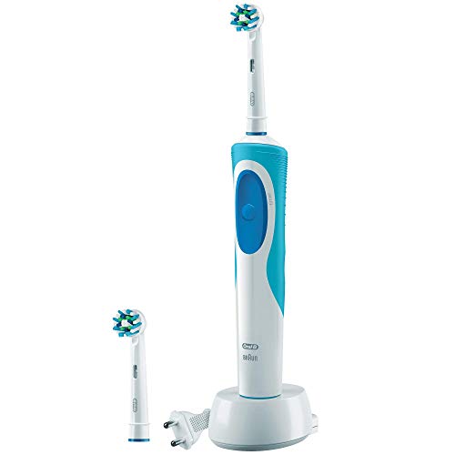 Oral-B Vitality Plus Crossaction - Cepillo de Dientes Eléctrico Recargable con Tecnología Braun, Azul y blanco