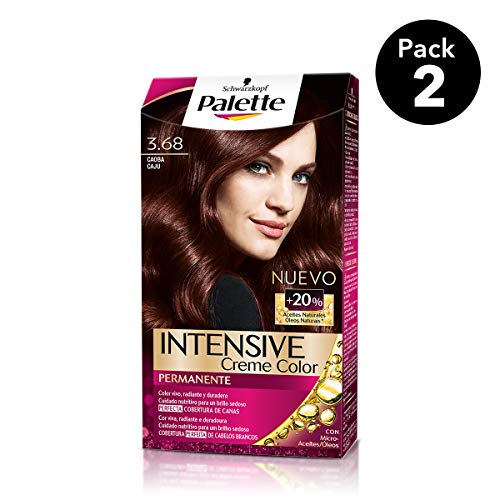 Palette Intense - Tono 3.68 Caoba - 2 uds - Coloración Permanente - Schwarzkopf