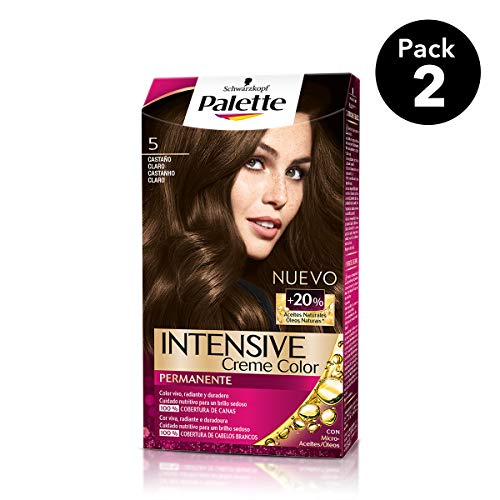 Palette Intense - Tono 5 Castaño Claro - 2 uds - Coloración Permanente - Schwarzkopf