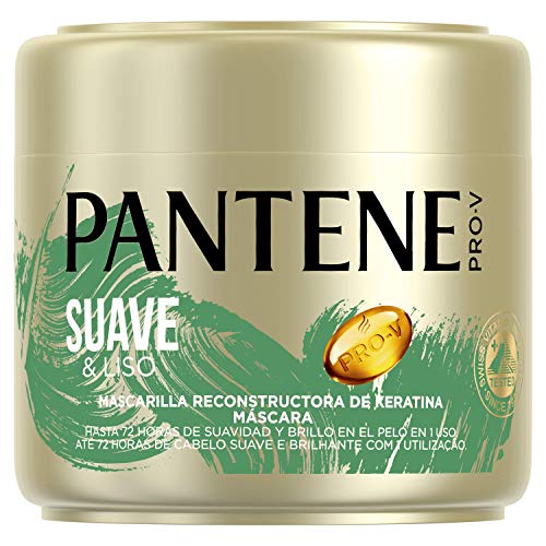 Pantene Suave & Liso Mascarilla, Protege para Conseguir un Pelo Liso y Sedoso - 300 ml