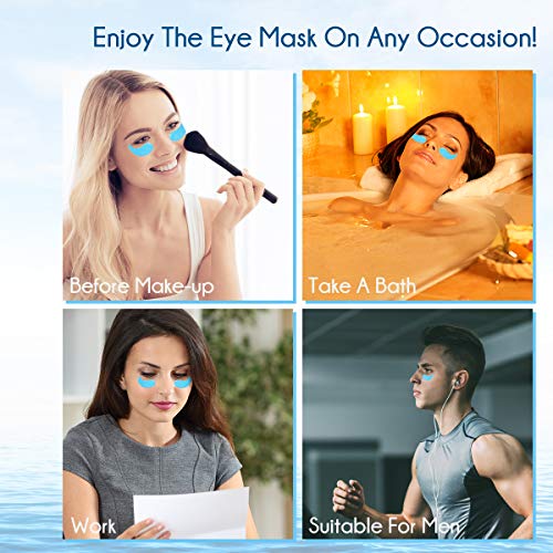 Parches para los Ojos de Sal Marina, Máscara para los Ojos Antiedad con Colágeno, Contorno de Ojos Antiarrugas, Parches Ojos Hidratante Elimina las Ojeras, Bolsas, Anti Arrugas de Ojos 60Pcs