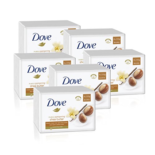 Pastilla de jabón Dove Purely Pampering Manteca de Karité, 100 g, paquete de 6, 24 en total