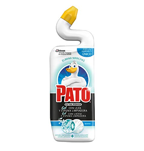 Pato - WC Power Lejía fragancia Marine, Limpiador Quitamanchas para Inodoro, 750 ml [Todos los aromas]